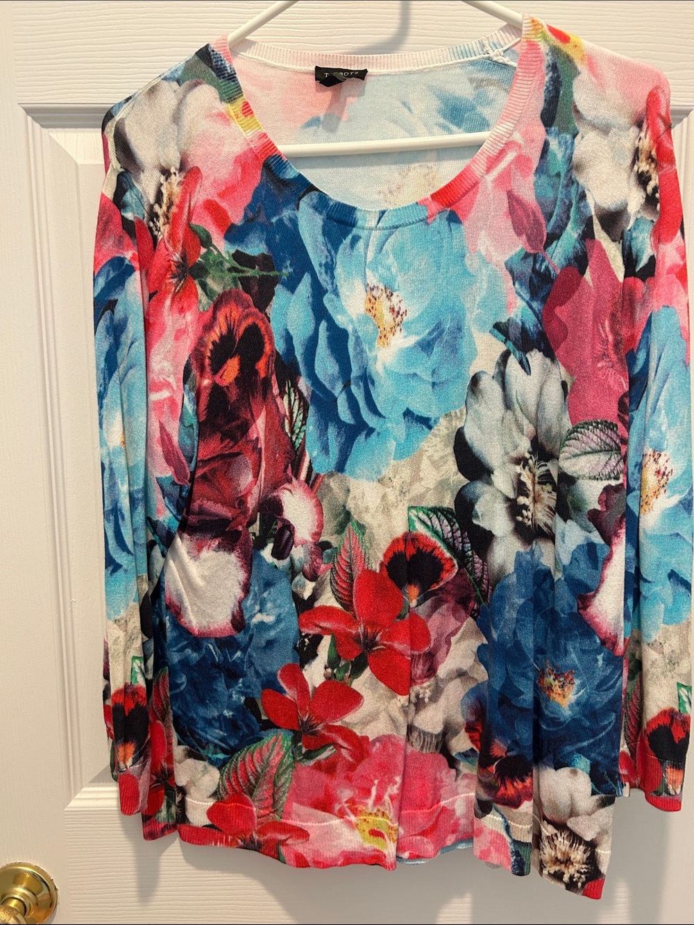 Talbots Multicolor Floral Long-Sleeve Top